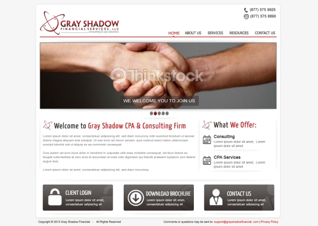 Gray Shadow CPA & Consulting Firm (Graphic Design)